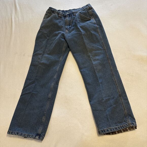 Guide Gear SOFT Flannel Lined Jeans Men 32x30 Carpenter Style Very Warm Workwear - Picture 1 of 12